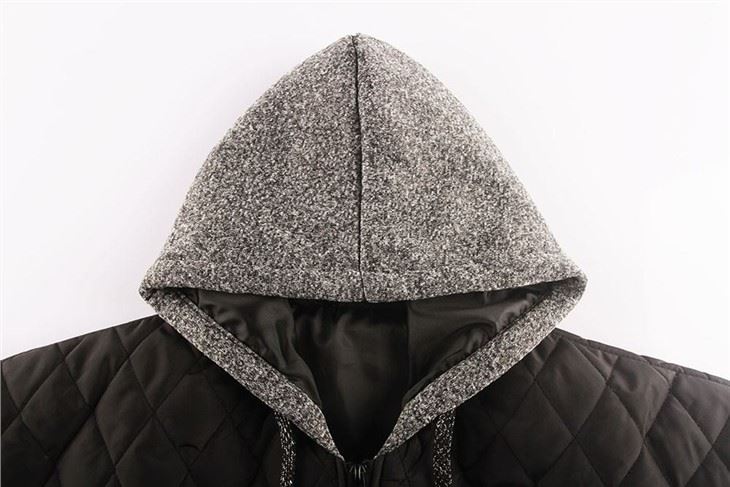 Men's Padded Comb Knit Sleeve Hoodies Jackets