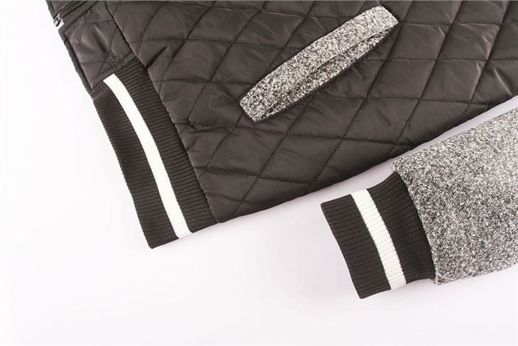 Men's Padded Comb Knit Sleeve Hoodies Jackets